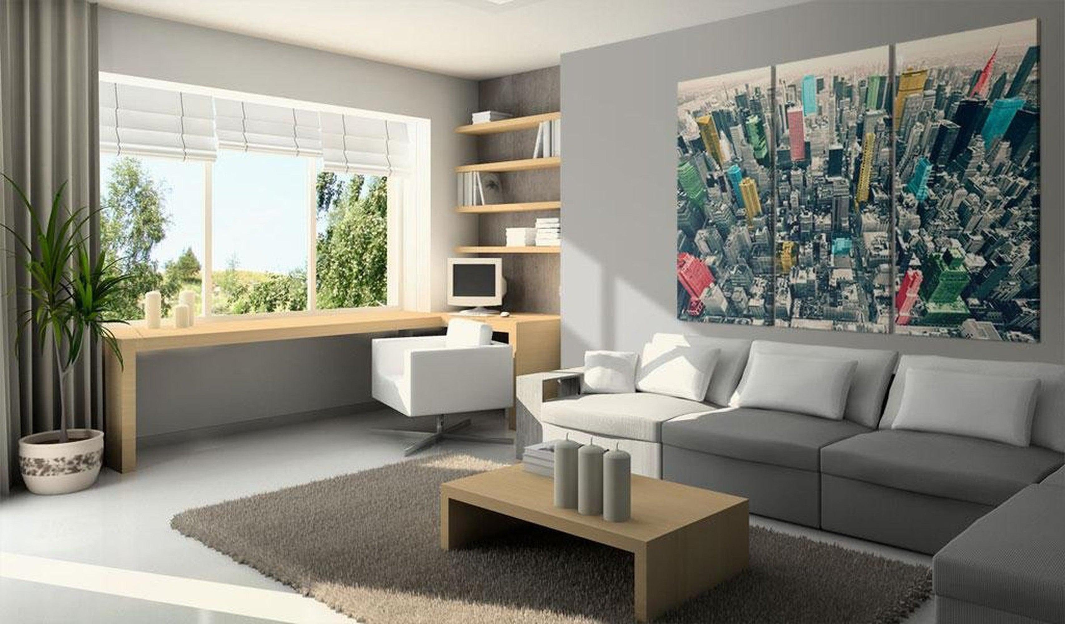 Stretched Canvas Wall Art - New York, Black&White&Colors