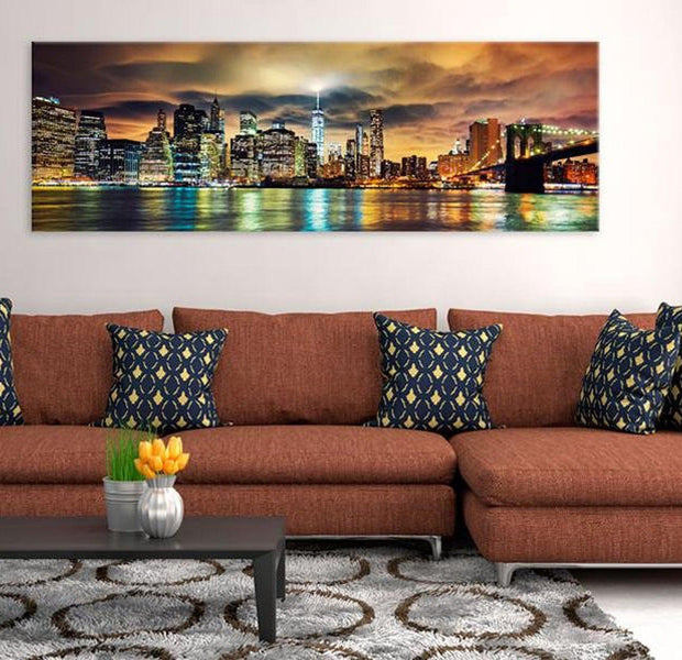 Stretched Canvas Wall Art - New York Sky