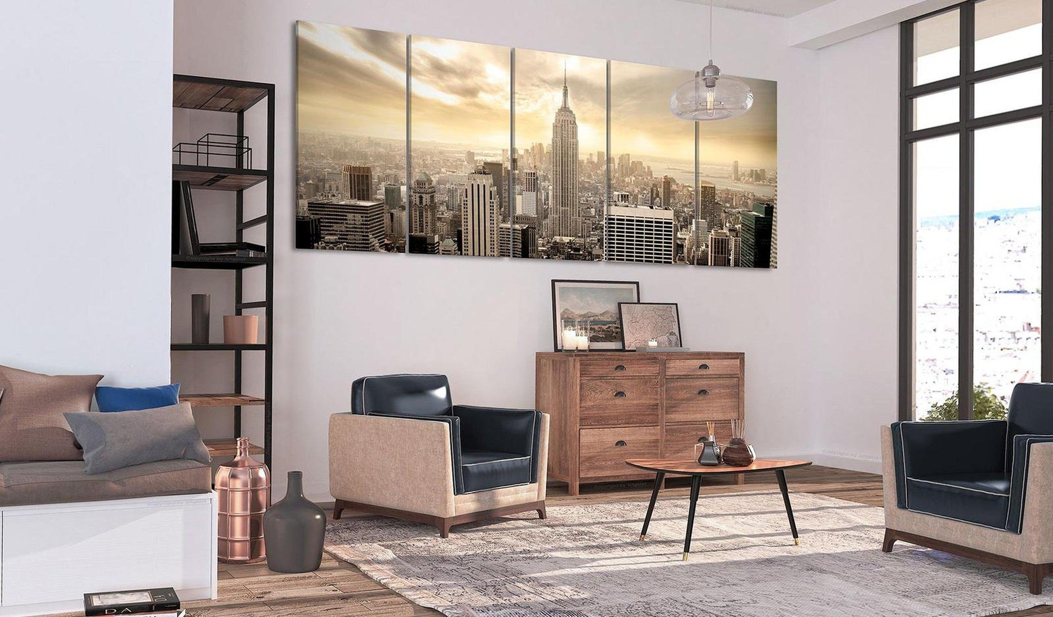 Stretched Canvas Wall Art - New York: View On Manhattan