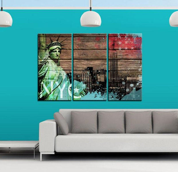 Stretched Canvas Wall Art - Nyc Collage Ii