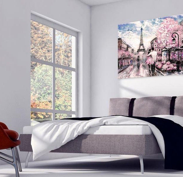 Stretched Canvas Wall Art - Pink Paris