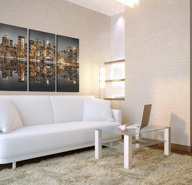 Stretched Canvas Wall Art - Sea Of Lights - Nyc