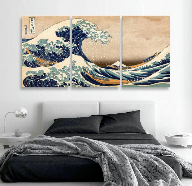 Stretched Canvas Wall Art - The Great Wave off Kanagawa