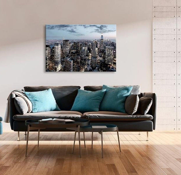 Stretched Canvas Wall Art - Twilight City