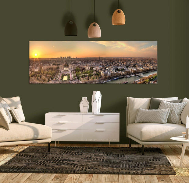 Stretched Canvas Wall Art - View From Eiffel Tower Narrow
