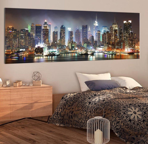 Stretched Canvas Wall Art - White Reflections In New York