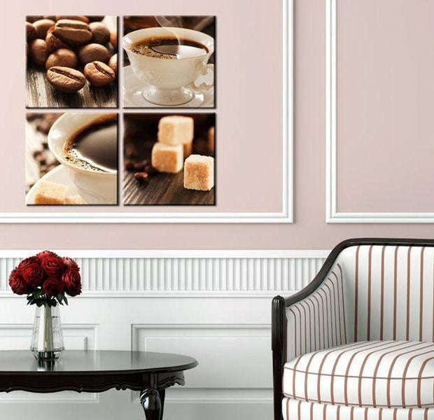 Stretched Canvas Still Life Art - A Cup Of Coffee