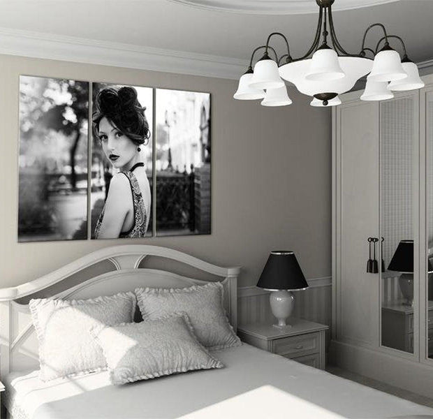 Stretched Canvas Still Life Art - An Elegant Woman, Retro Style