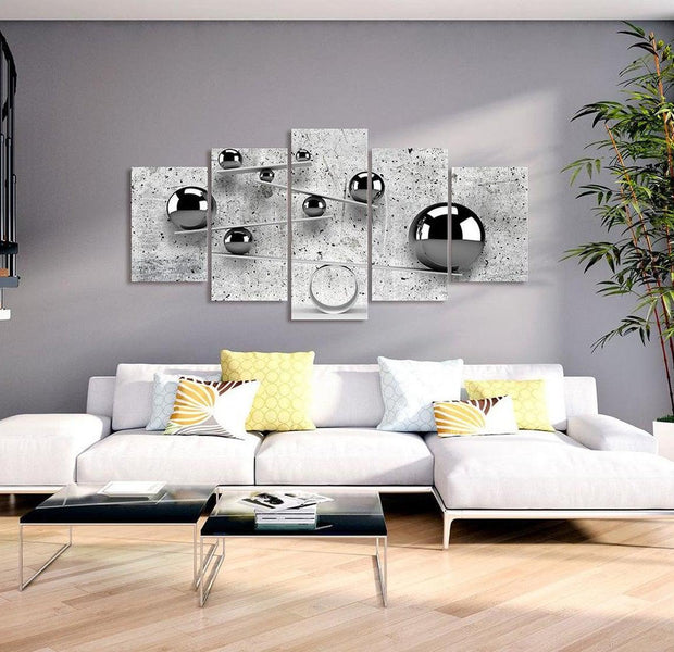 Stretched Canvas Still Life Art - Balls And Concrete Wide