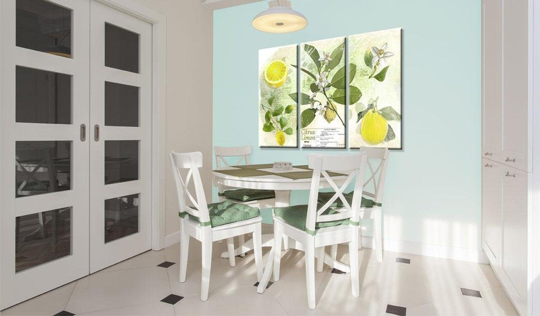 Stretched Canvas Still Life Art - Fruit: Lemon