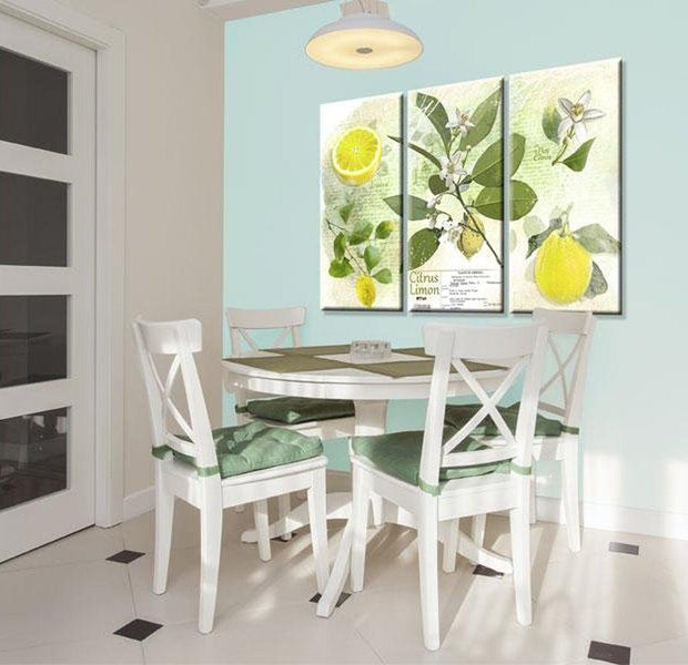 Stretched Canvas Still Life Art - Fruit: Lemon