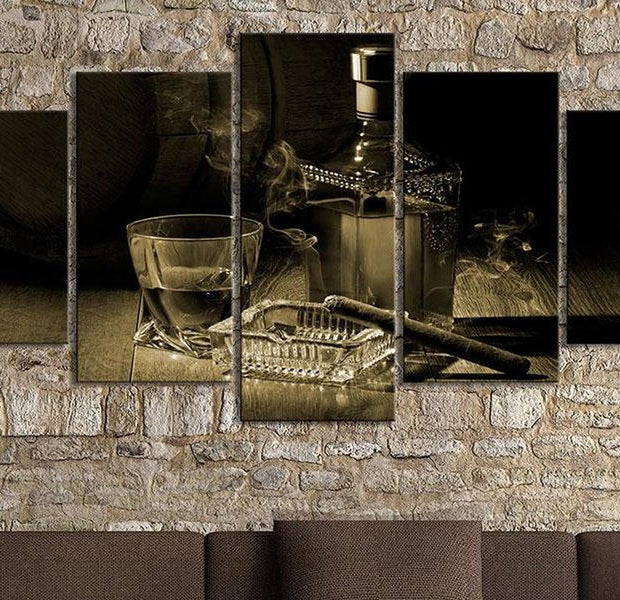 Stretched Canvas Still Life Art - Gentlemen'S Evening Ii
