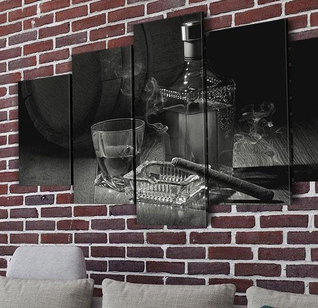 Stretched Canvas Still Life Art - Gentlemen'S Evening Iii