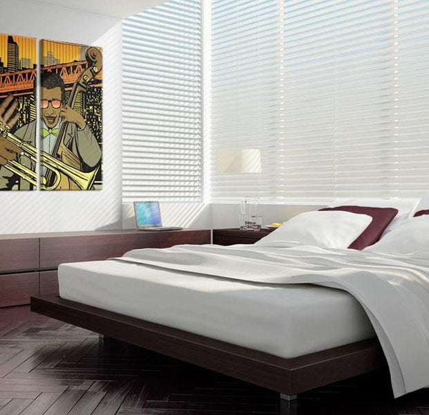 Stretched Canvas Still Life Art - Jazz Musician