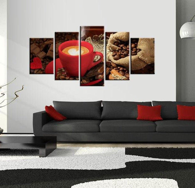 Stretched Canvas Still Life Art - Love Espresso