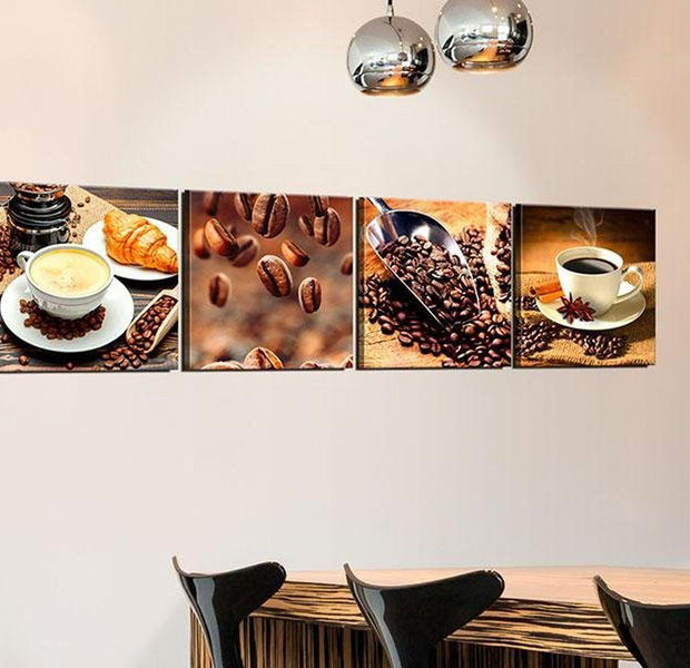 Stretched Canvas Still Life Art - Morning Quartet