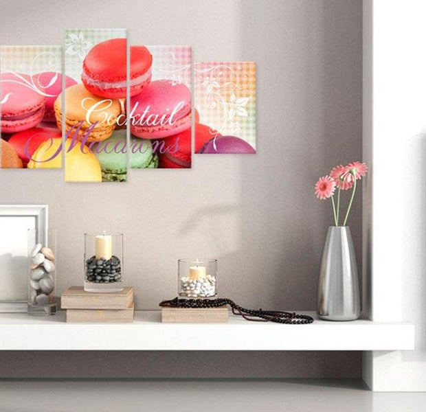 Stretched Canvas Still Life Art - Sweet Macarons