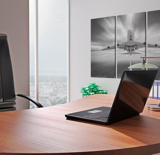 Stretched Canvas Still Life Art - Towards The Clouds - Triptych