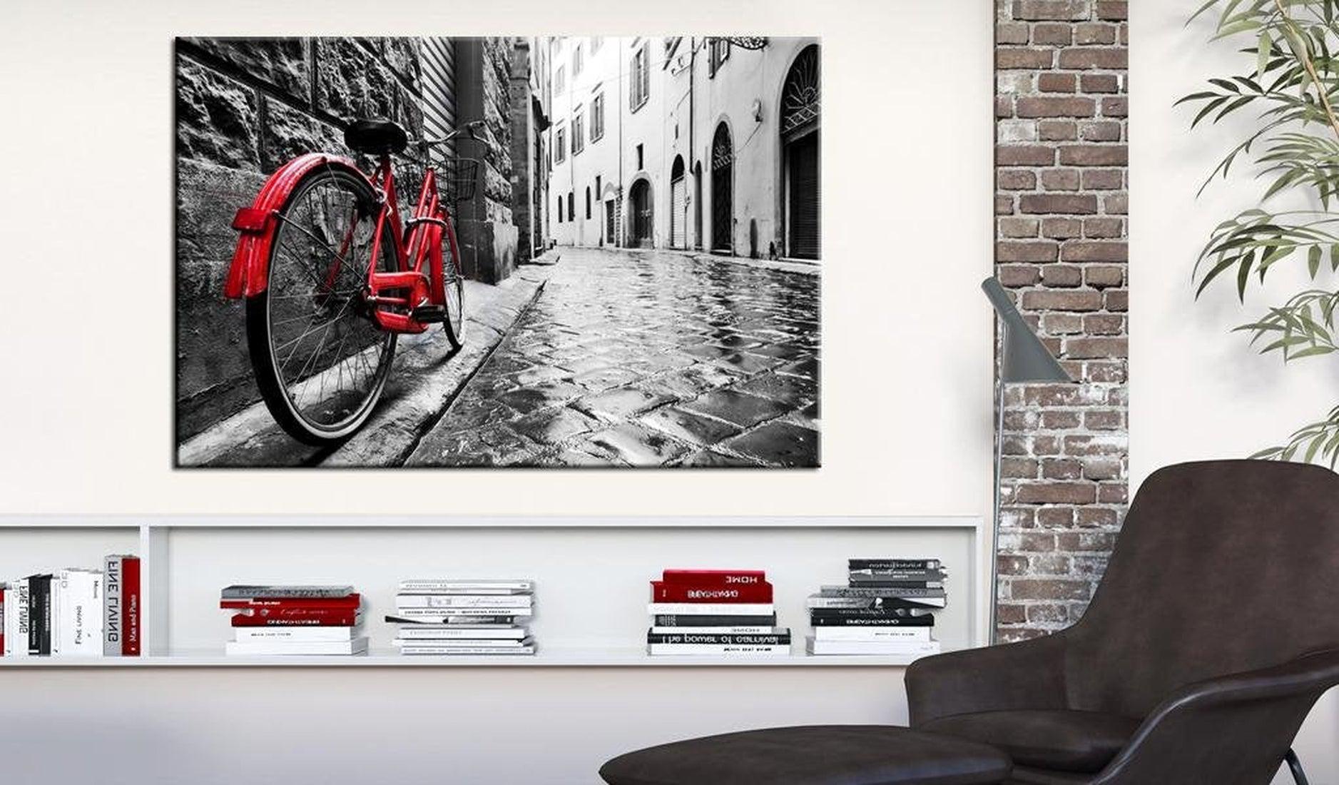 Stretched Canvas Still Life Art - Vintage Red Bike