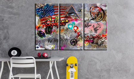 Stretched Canvas Street Art - American Graffiti