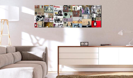 Stretched Canvas Street Art - Banksy Collage
