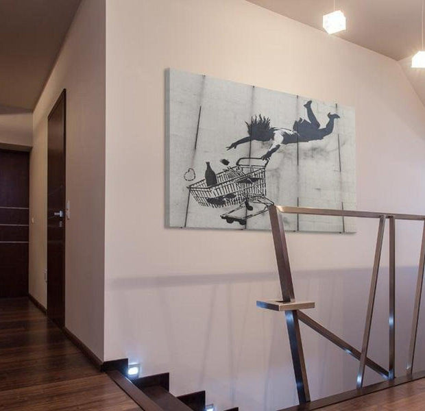 Stretched Canvas Street Art - Banksy: Falling Woman