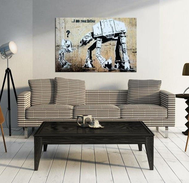 Stretched Canvas Street Art - Banksy: I Am Your Father