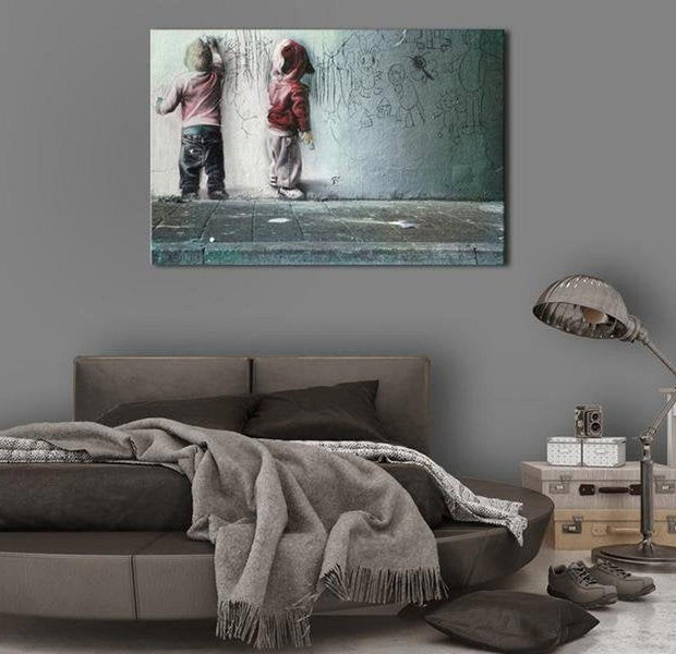 Stretched Canvas Street Art - Banksy: Modern Playground