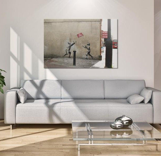 Stretched Canvas Street Art - Banksy: No Ball Games