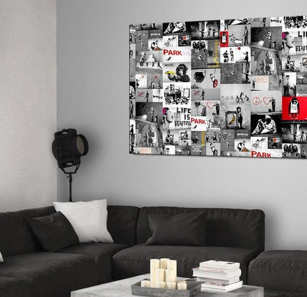 Stretched Canvas Street Art - Banksy: Street Crimes Wide