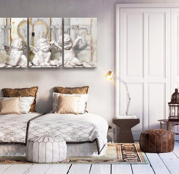 Stretched Canvas Vintage Art - Angelic Happiness