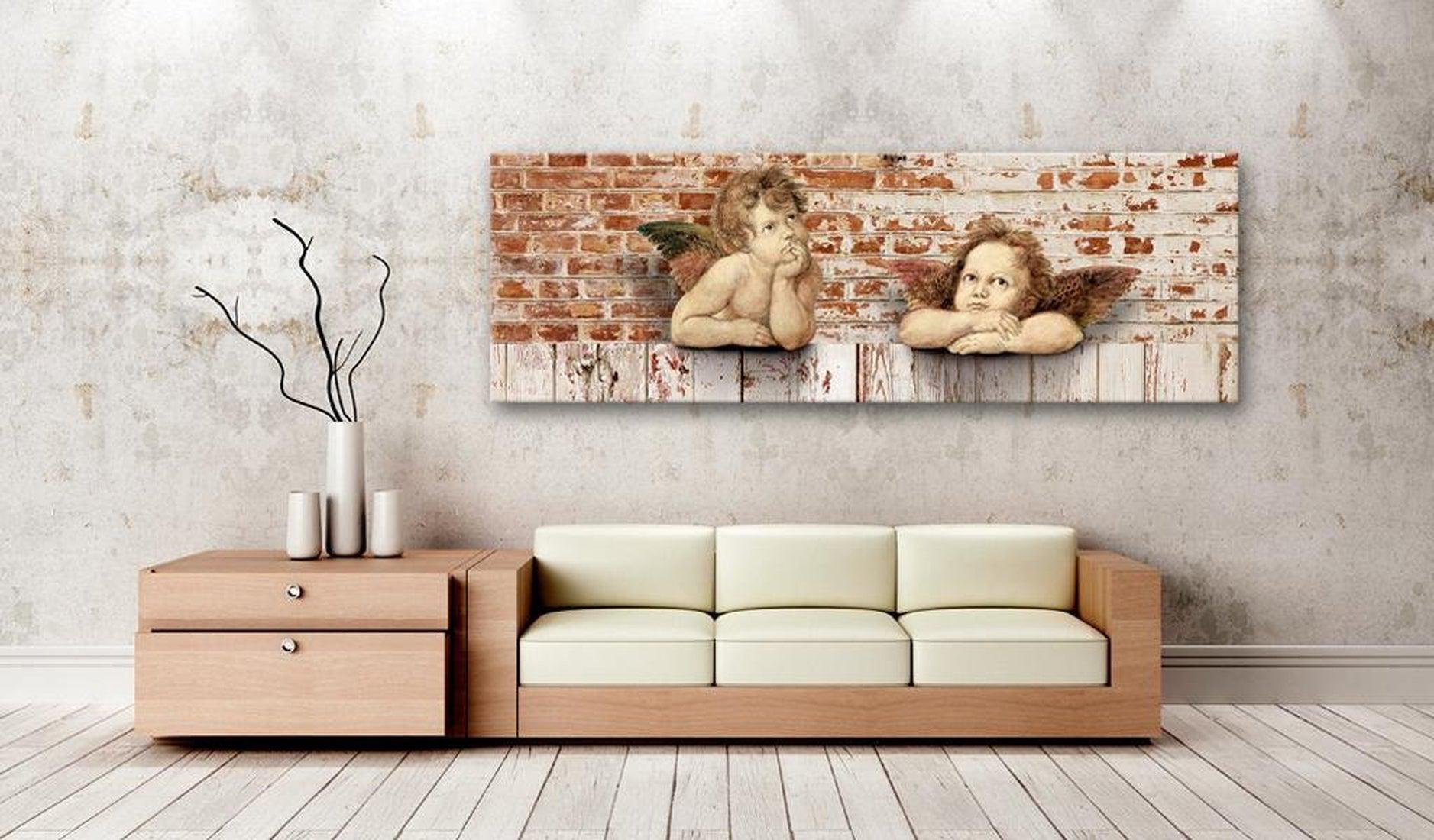 Stretched Canvas Vintage Art - Angels Relaxation