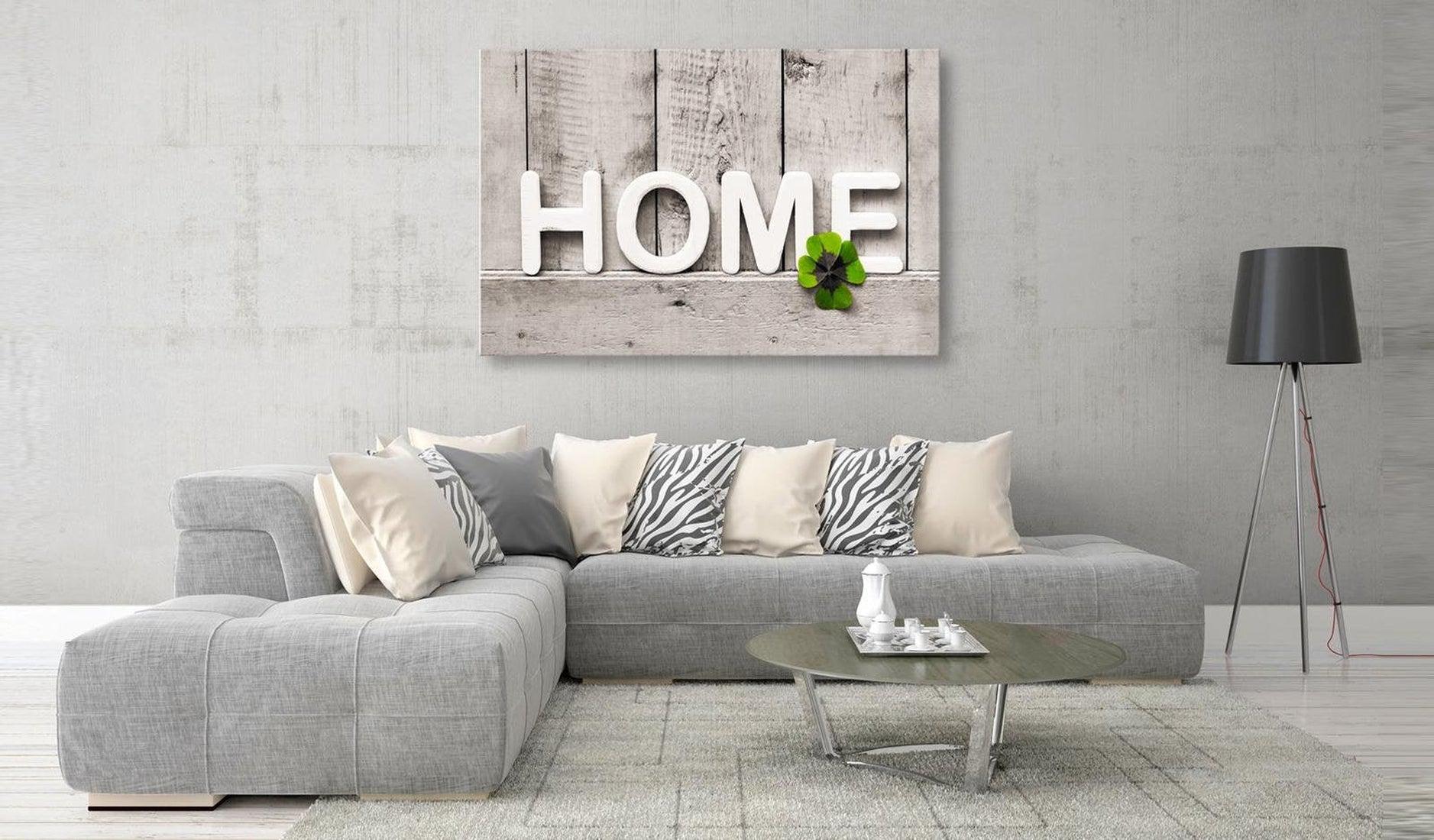 Stretched Canvas Vintage Art - Happy Home