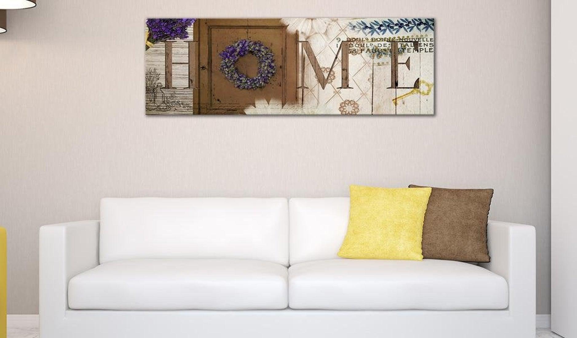Stretched Canvas Vintage Art - Heather Wreath