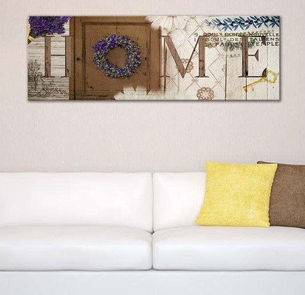 Stretched Canvas Vintage Art - Heather Wreath