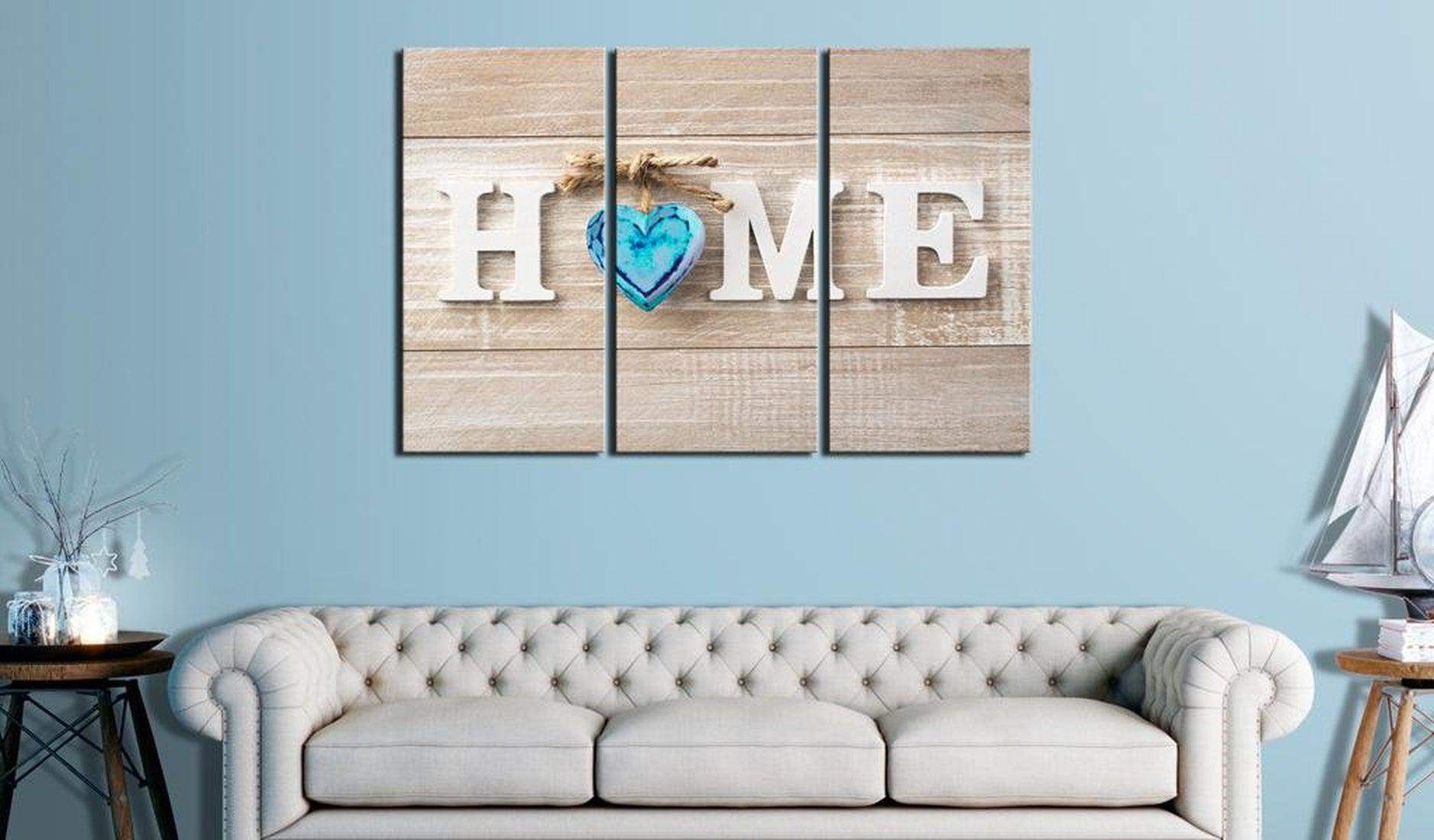 Stretched Canvas Vintage Art - Home: Blue Love