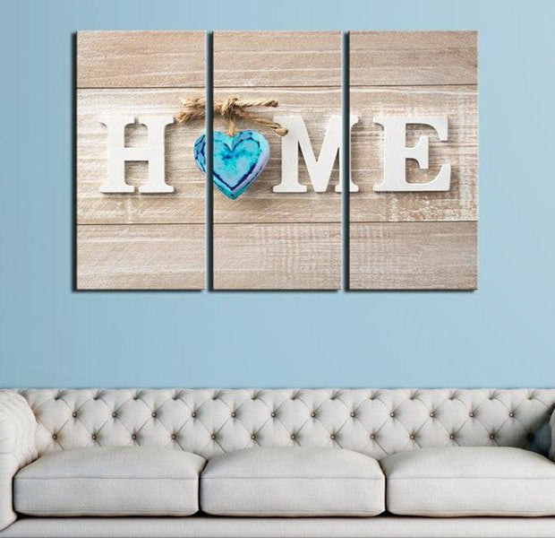 Stretched Canvas Vintage Art - Home: Blue Love