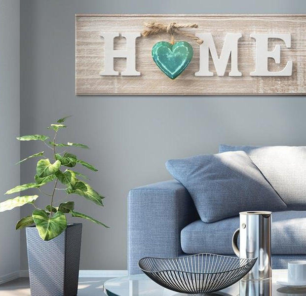 Stretched Canvas Vintage Art - Home: Blue