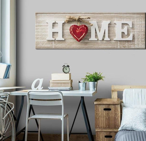 Stretched Canvas Vintage Art - Home: Red