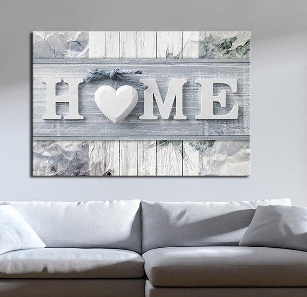Stretched Canvas Vintage Art - Home: Winter House