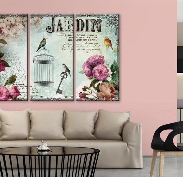 Stretched Canvas Vintage Art - Jardin