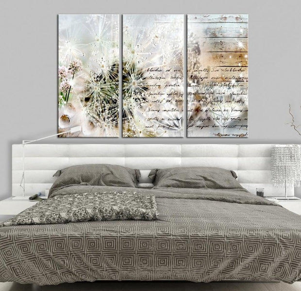 Stretched Canvas Vintage Art - Starry Dandelions I