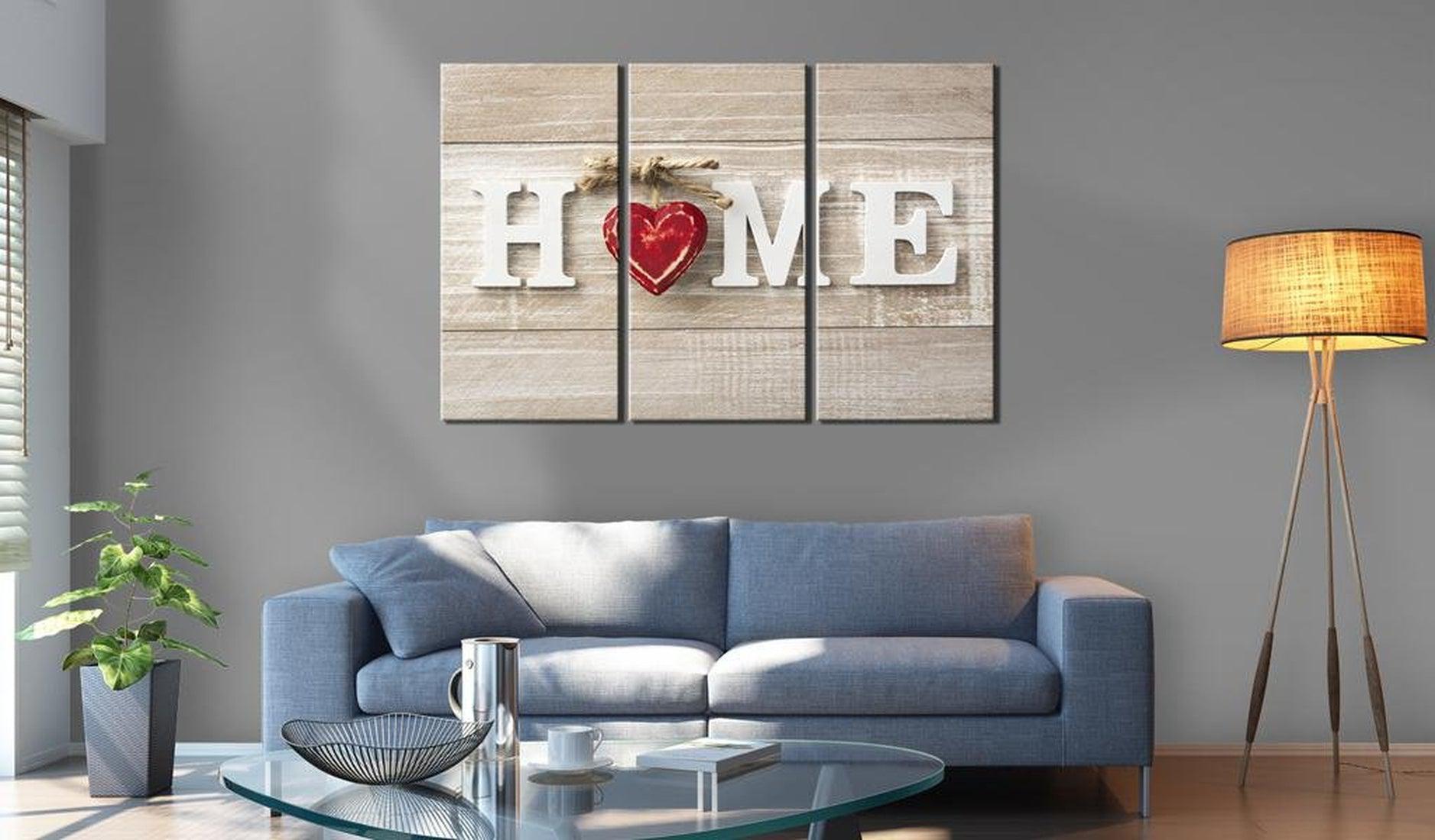 Stretched Canvas Vintage Art - The Heart Of The Home
