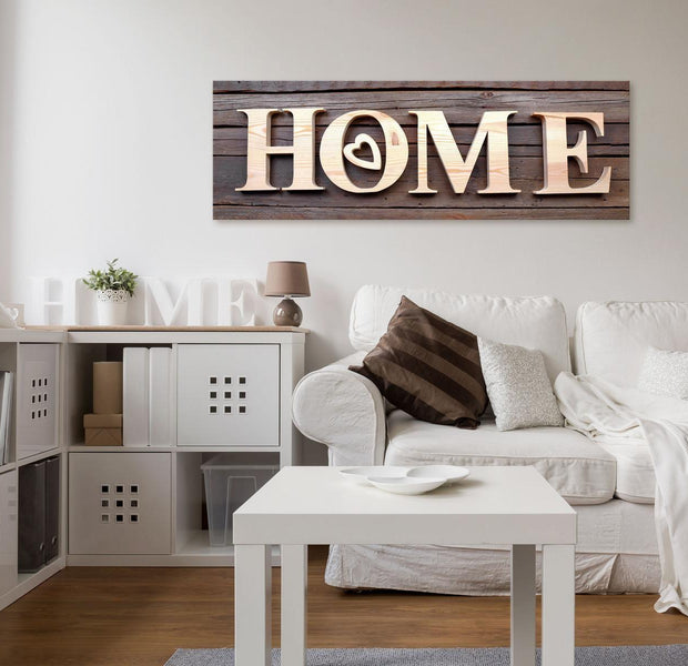 Stretched Canvas Vintage Art - Wooden Home Narrow