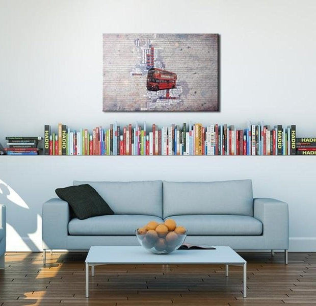 Stretched Canvas World Map Art - Around The Great Britain