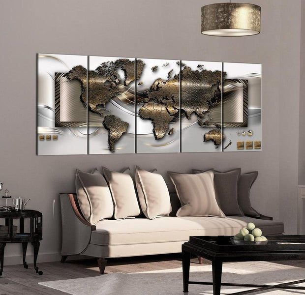 Stretched Canvas World Map Art - Exclusive Map