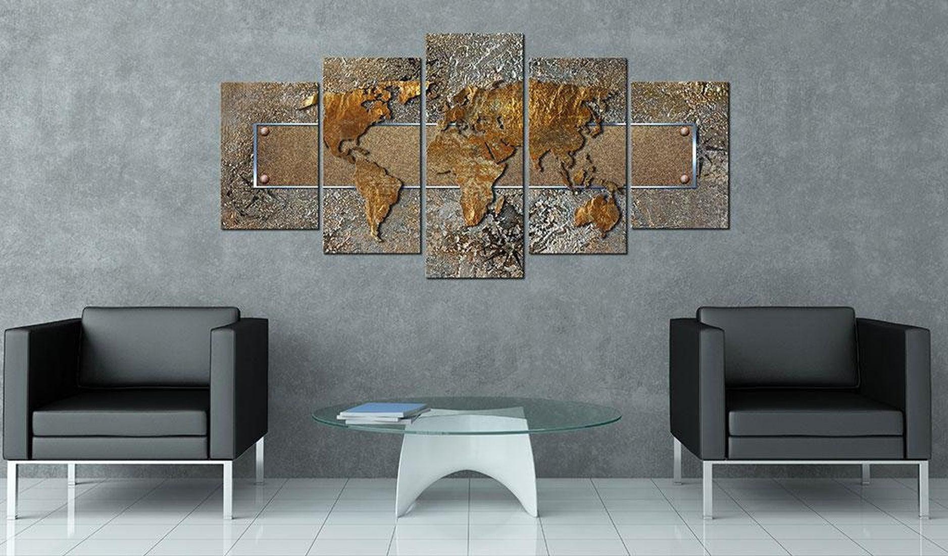 Stretched Canvas World Map Art - Extraordinary World