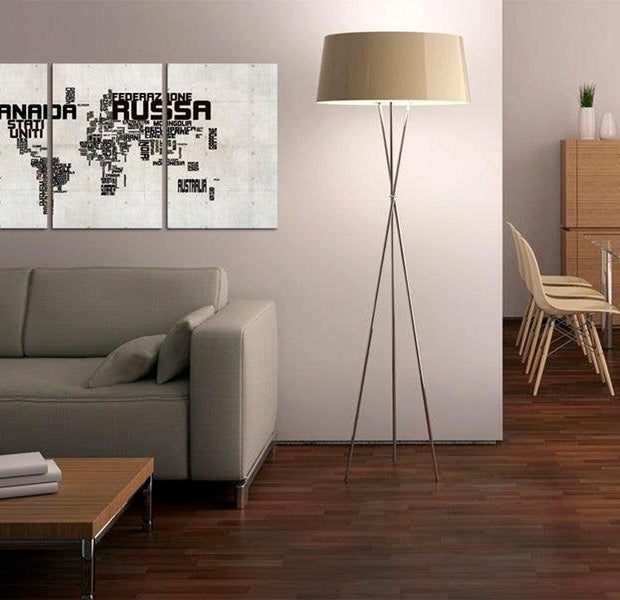 Stretched Canvas World Map Art - Map - Italian