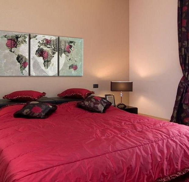 Stretched Canvas World Map Art - Moonlight Map