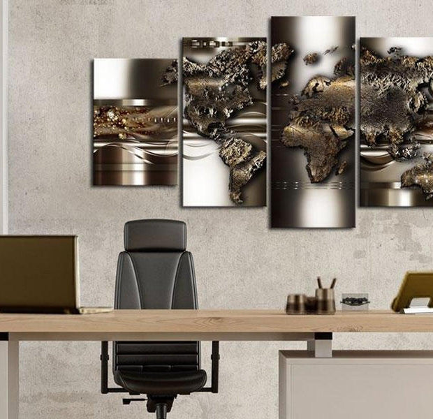 Stretched Canvas World Map Art - Non Nova, Sed Nove